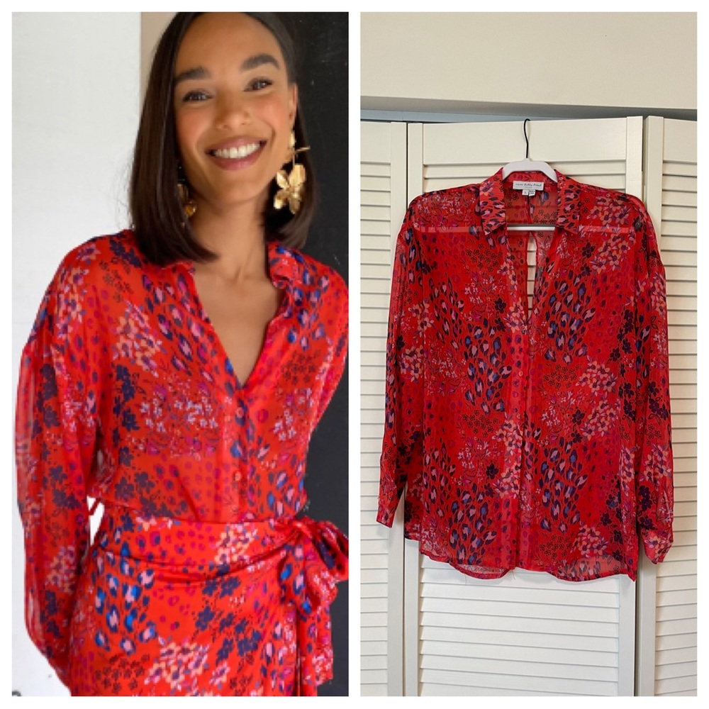 Never Fully Dressed Red Mallorca Animal Shirt